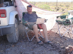 writing-while-camping